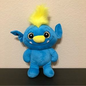 Nanco Blue Troll Plush Yellow Hair Star Eyes Stuffed Toy Plushie